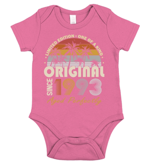 30th birthday vintage 1993 original since 1993 Short Sleeve Baby One-Piece