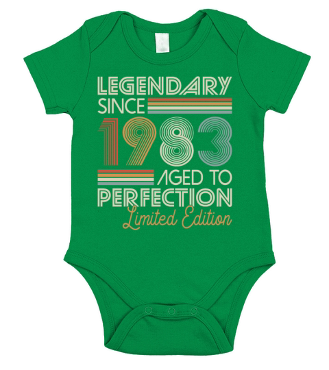 40th birthday vintage 1983 legendary since 1983 Short Sleeve Baby One-Piece