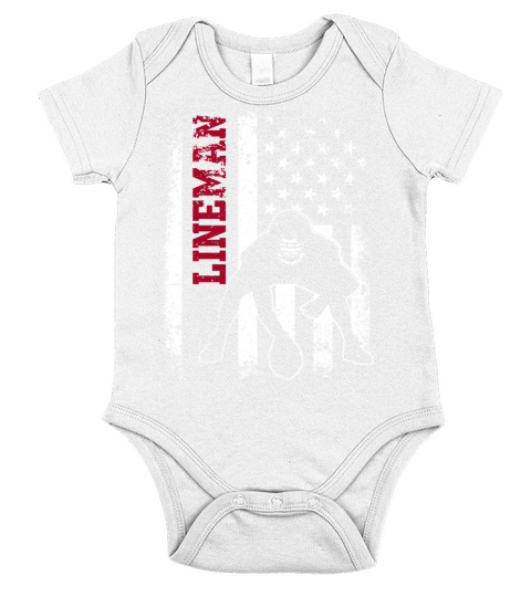 American Football Lineman Offensive Player VIntage Short Sleeve Baby One-Piece