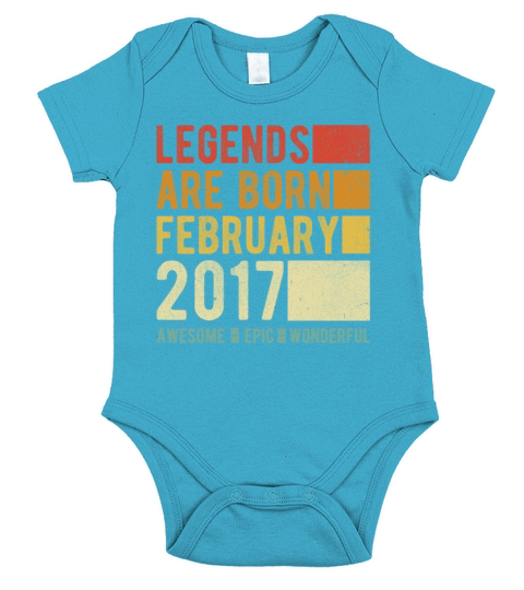 Birthday February 2017 Short Sleeve Baby One-Piece