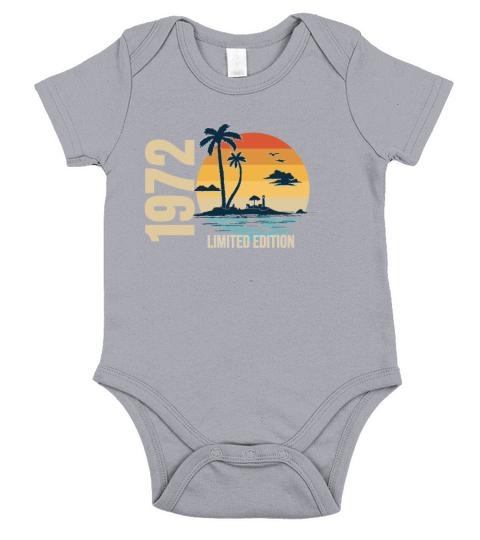Birthday Limited Edition 1972 Short Sleeve Baby One-Piece