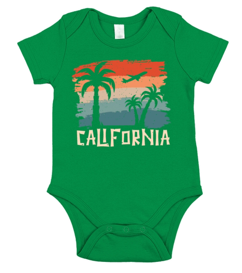 California Summer Sun Palms Beach Water Cali Love Short Sleeve Baby One-Piece