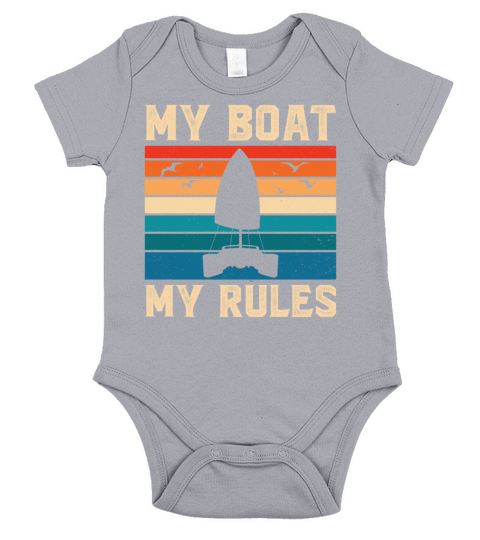 Catamaran Sailor My Boat My Rules Short Sleeve Baby One-Piece