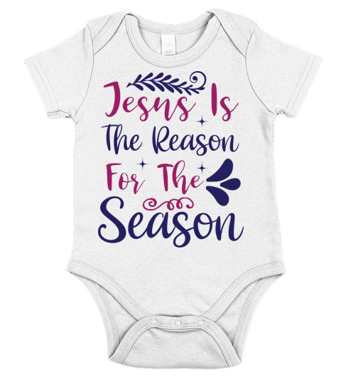 Christmas Jesus Is The Reason For The Season Short Sleeve Baby One-Piece
