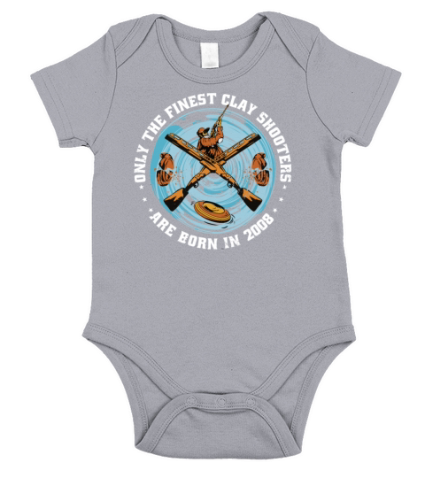 Clay Shooters Vintage 2008 birthday clay-pigeons Short Sleeve Baby One-Piece