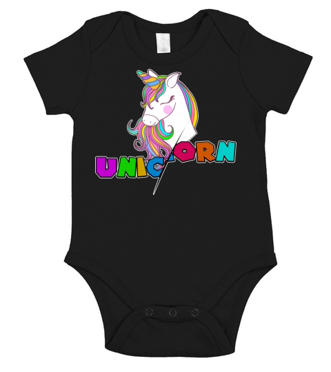 Colorful Unicorn Design For Unicorn Lover Short Sleeve Baby One-Piece