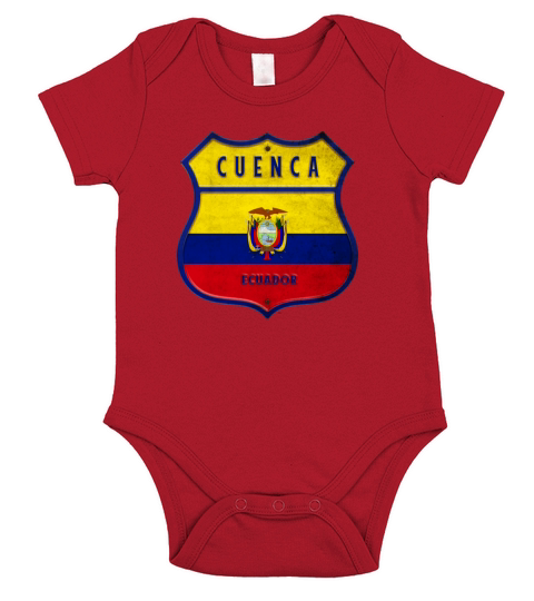 Cuenca Ecuador coat of arms flag design Short Sleeve Baby One-Piece