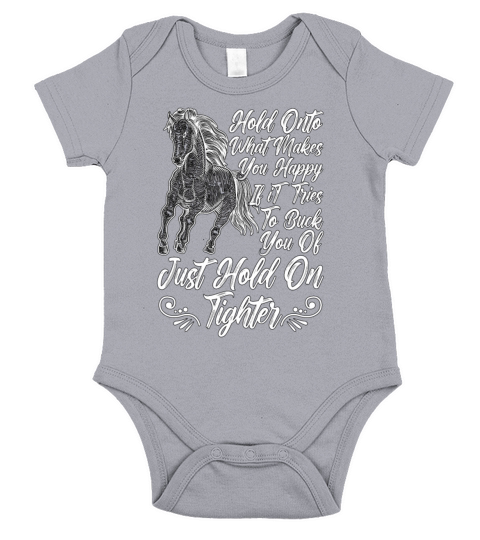 Cutting Horse Hold Onto What Makes Rodeo Horseman Short Sleeve Baby One-Piece