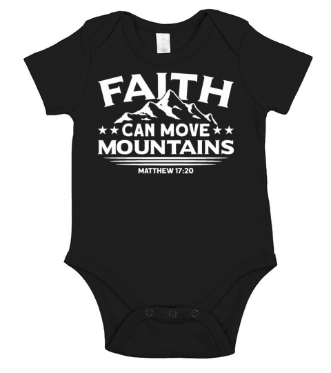 Faith Can Move Mountains For Church Goer Short Sleeve Baby One-Piece