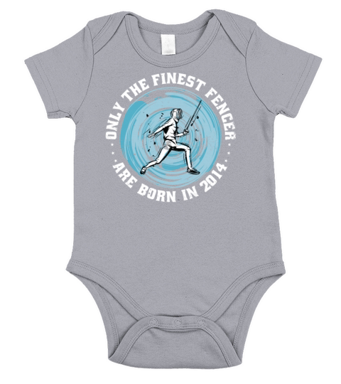 Fencers born in 2014 Birthday Vintage Short Sleeve Baby One-Piece