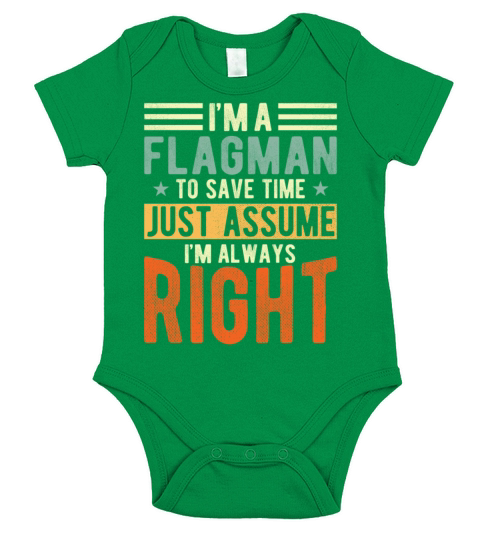 Flagman Short Sleeve Baby One-Piece