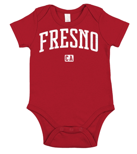 Fresno California Vintage Style Short Sleeve Baby One-Piece
