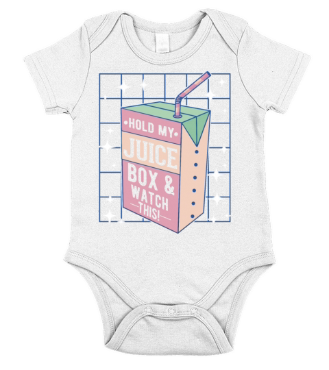 Funny Kids Humor Juice Box Short Sleeve Baby One-Piece