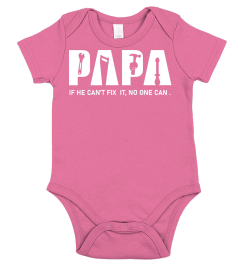 Funny Papa Birthday Fixer of Things Papa Tools Short Sleeve Baby One-Piece