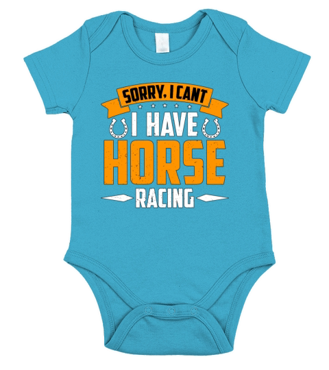 Horse Racing Sorry I Cant I Horseman Horse Racer Short Sleeve Baby One-Piece