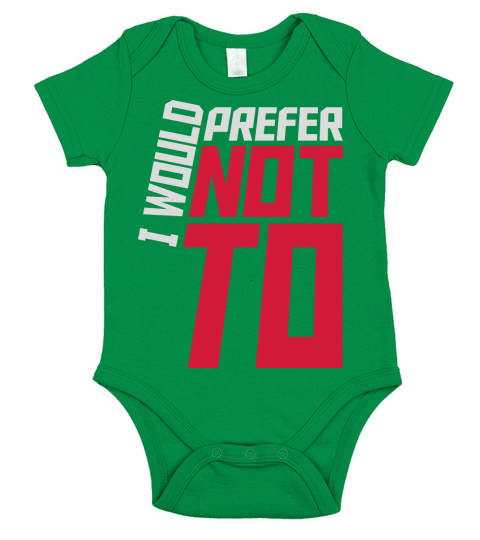 I prefer not to Short Sleeve Baby One-Piece