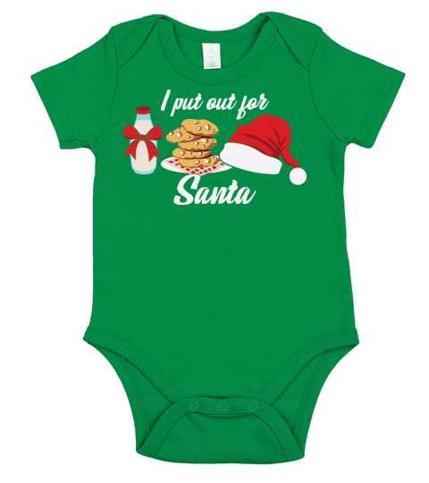 I Put Out For Santa Christmas Short Sleeve Baby One-Piece