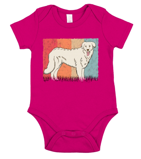 Kuvasz Retro Owner Vintage Short Sleeve Baby One-Piece