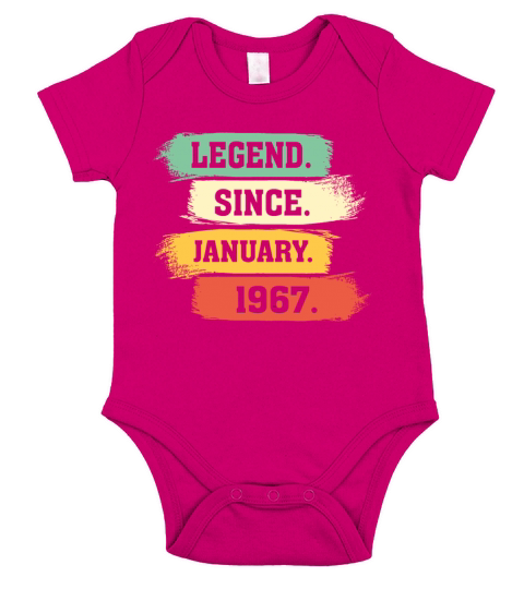 Legend Since January 1967 Short Sleeve Baby One-Piece