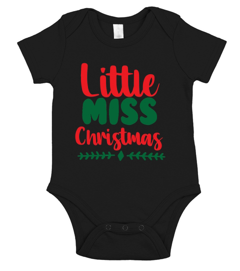 Little Miss Christmas Short Sleeve Baby One-Piece