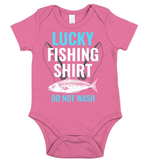 Lucky Fishing Shirt for Fish Hunter and Fisherman Short Sleeve Baby One-Piece