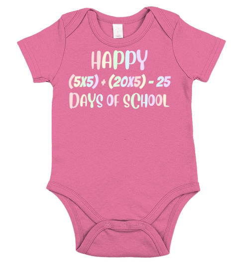 Math Formula 100 Days Of School Teacher Student Short Sleeve Baby One-Piece