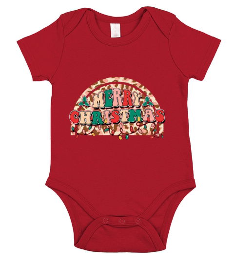 Merry Christmas Short Sleeve Baby One-Piece