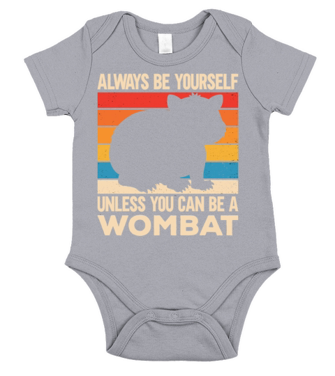Native Australian Animal Lovers Cute Wombat Short Sleeve Baby One-Piece