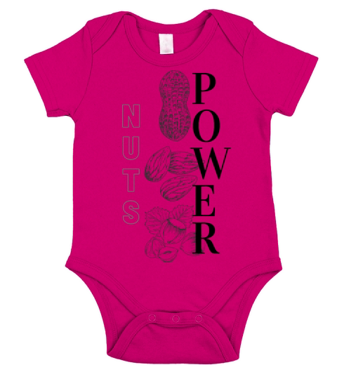 Nuts power vegan protein source minimalistic monoc Short Sleeve Baby One-Piece