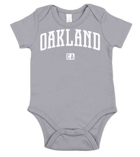 Oakland California Vintage Style Short Sleeve Baby One-Piece