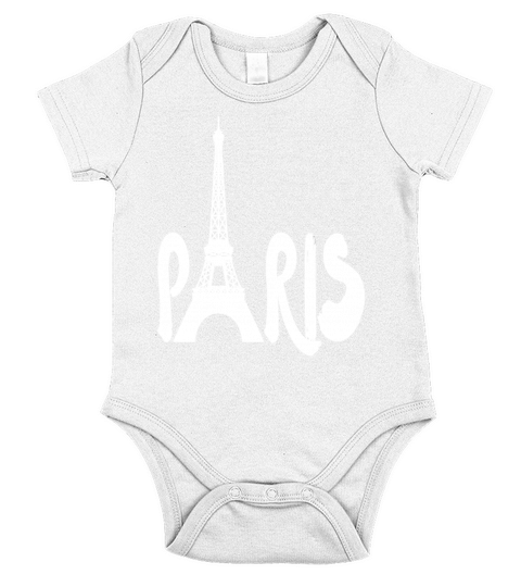 Paris France Eiffel Tower Vintage Short Sleeve Baby One-Piece