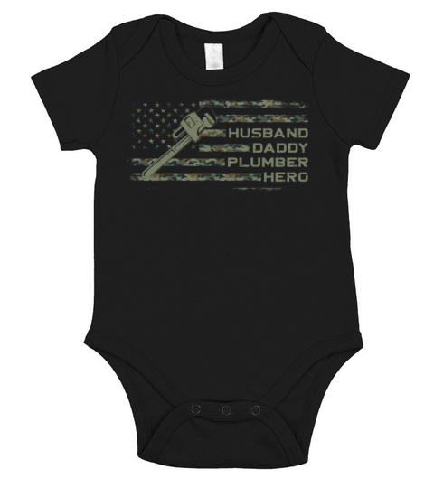 Plumbing Plumber Dad Vintage Short Sleeve Baby One-Piece