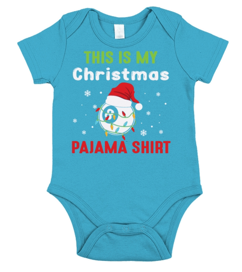 Pool Ball Christrmas Pajama Santa Short Sleeve Baby One-Piece