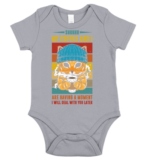 Shhhhh my coffee and i are having a moment Short Sleeve Baby One-Piece