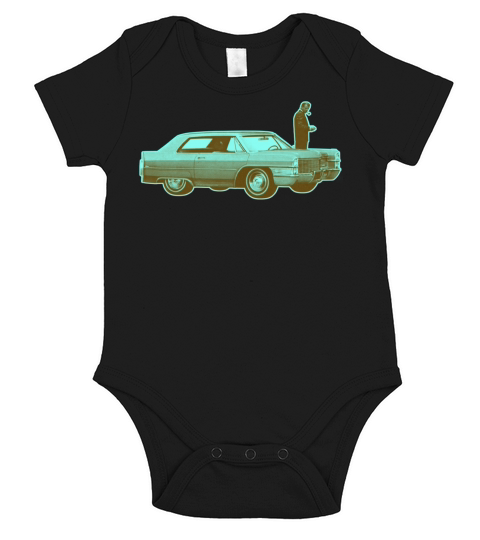 Shorty Cadillac Cyan Brown Short Sleeve Baby One-Piece