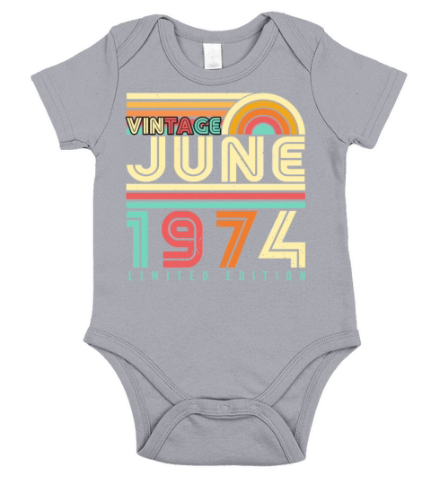 Vintage 1974 June Short Sleeve Baby One-Piece