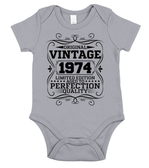 Vintage 1974 Original Limited Edition Short Sleeve Baby One-Piece