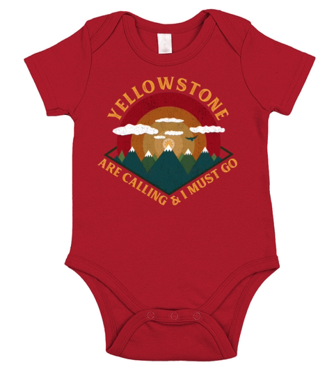 Yellowstone Are Calling And I Must - Retro Vintage Short Sleeve Baby One-Piece