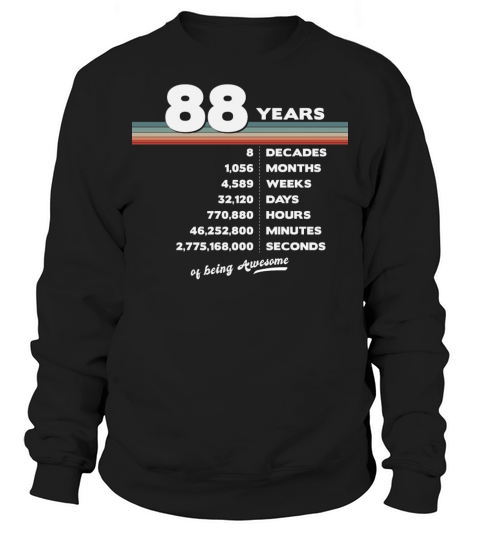 88th Birthday Vintage 88 Years Old Retro 1056 Sweatshirt Unisex