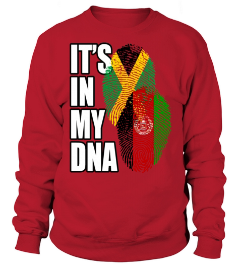 Afghan And Jamaican Mix Heritage DNA Flag Sweatshirt Unisex