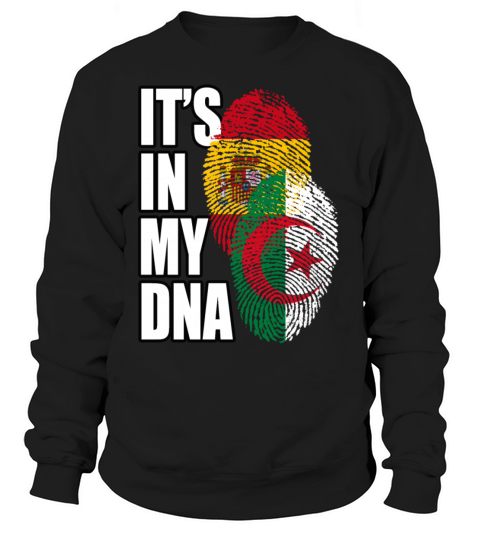 Algerian And Spaniard Mix Heritage DNA Flag Sweatshirt Unisex
