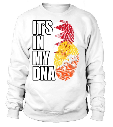 Bhutanese And Bahraini Mix Heritage DNA Flag Sweatshirt Unisex