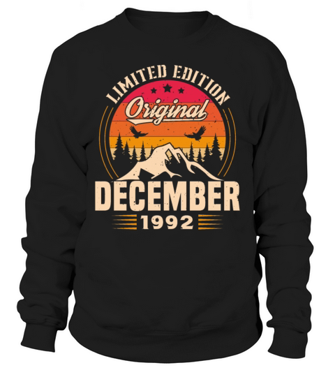 Birthday Gift December 1992 Vintage Retro Sweatshirt Unisex