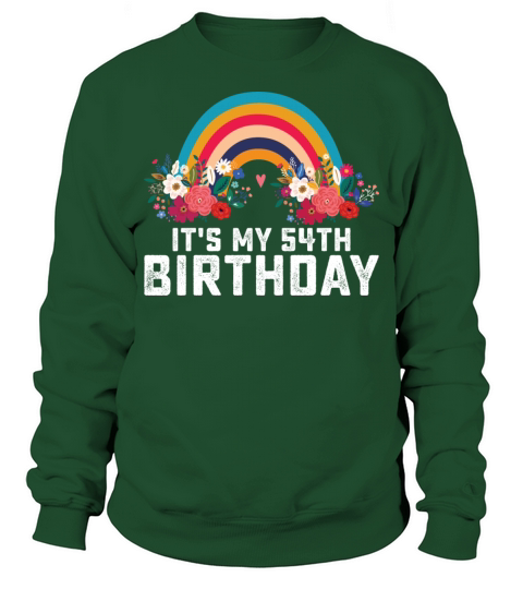 Boho Rainbow Its My 54th Birthday Sweatshirt Unisex