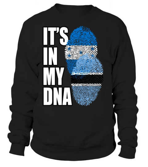 Botswana And Honduran Mix Heritage DNA Flag Sweatshirt Unisex