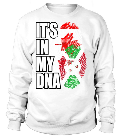 Burundian And Canadian Mix Heritage DNA Flag Sweatshirt Unisex