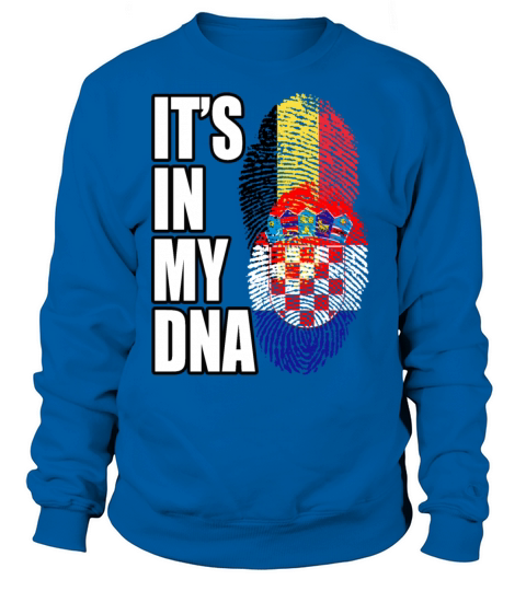 Croatian And Belgian Mix Heritage DNA Flag Sweatshirt Unisex
