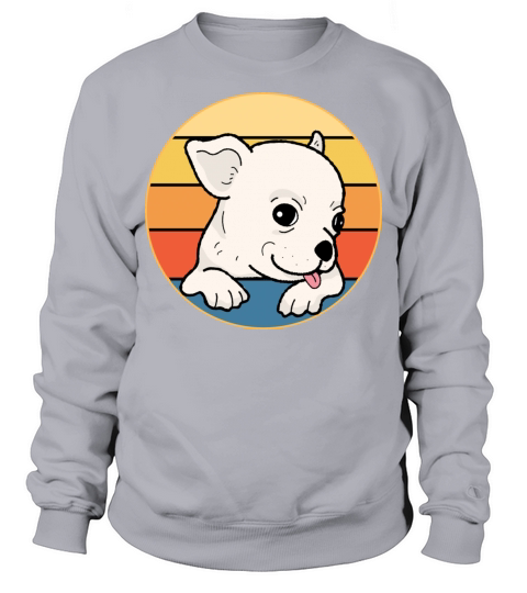 Cute Chihuahua Dog Breed Vintage Retro Sunset Sweatshirt Unisex