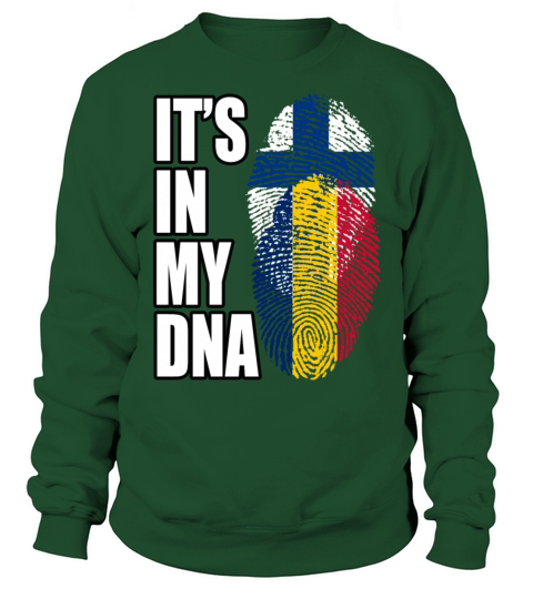 Finland And Chadian Mix Heritage DNA Flag Sweatshirt Unisex