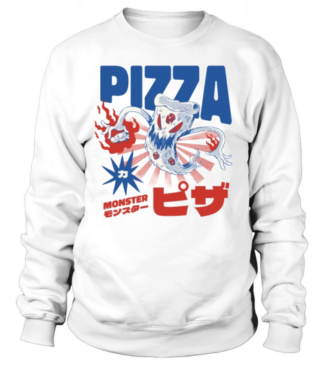 foodmonster - pizza - asian food monster Sweatshirt Unisex